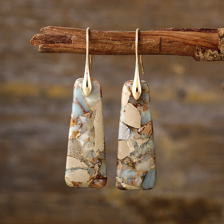 Copper Natural Stone Earrings