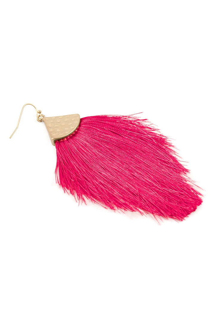 Thread Tassel Drop Earrings