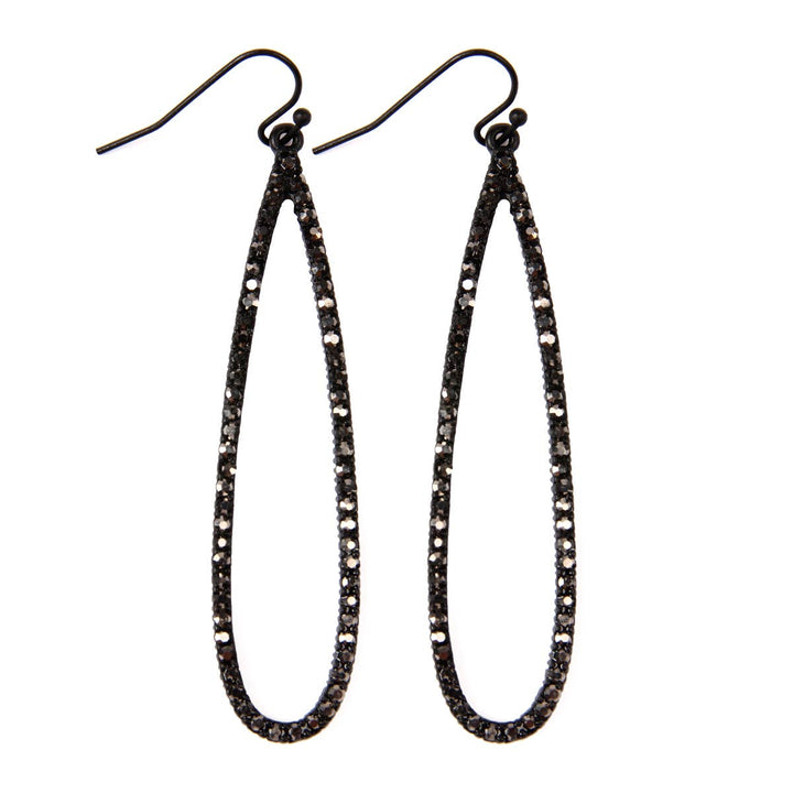 Long Teardrop Rhinestone Earrings