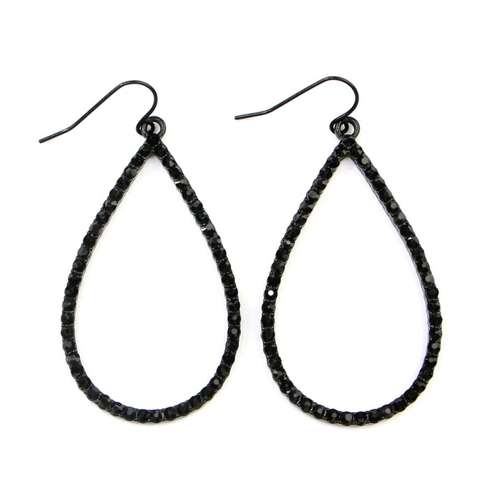 Elegant Rhinestone Teardrop Hook Earrings
