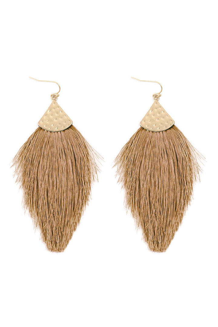 Thread Tassel Drop Earrings
