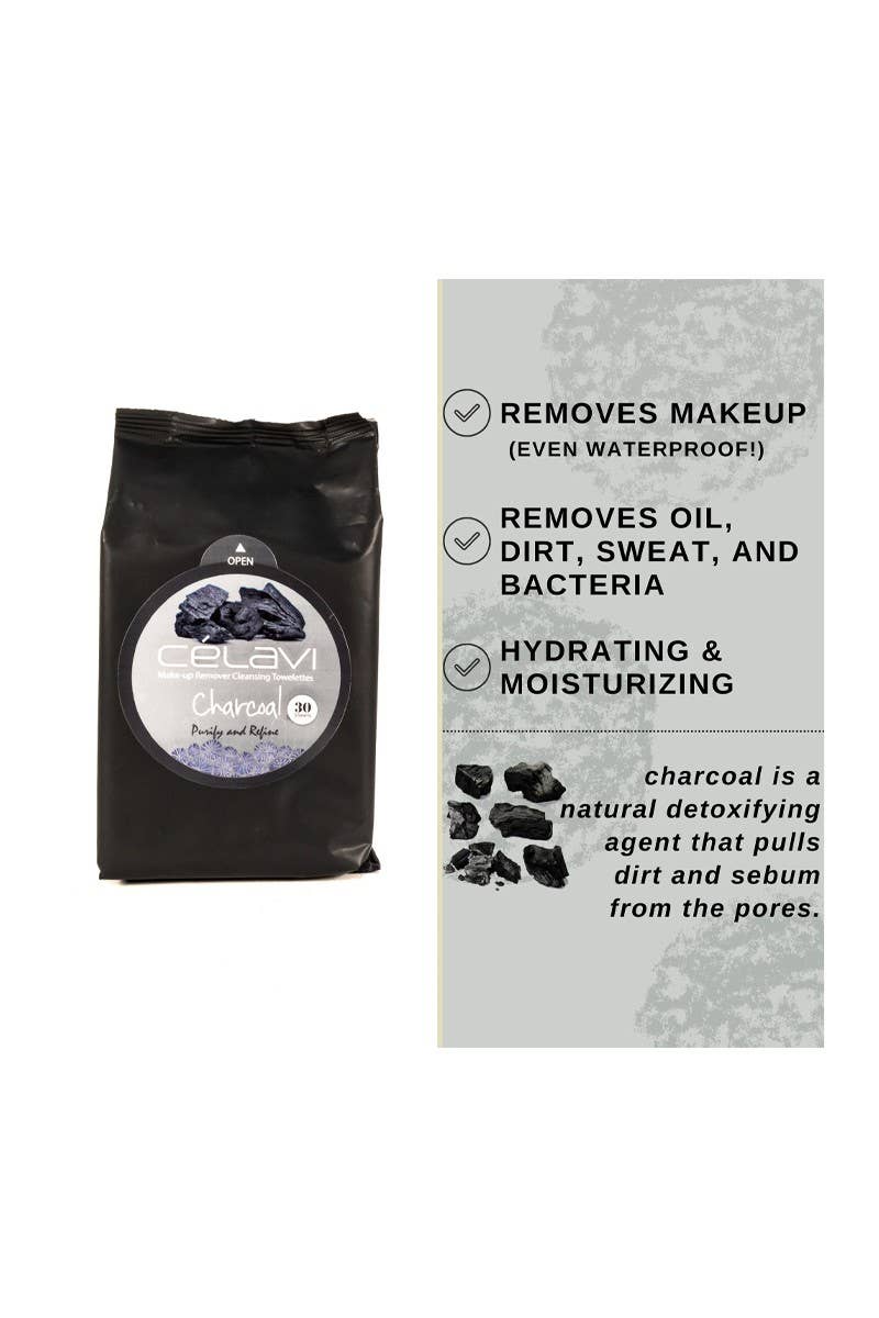 Makeup Remover Wipes - Charcoal