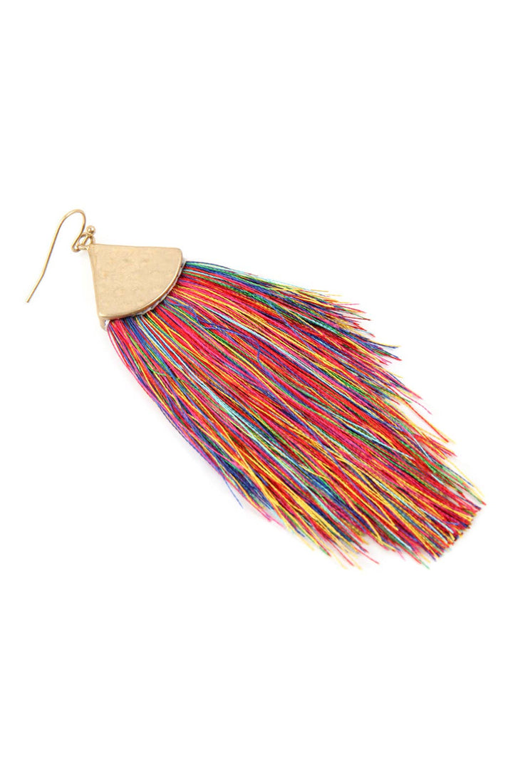 Thread Tassel Drop Earrings