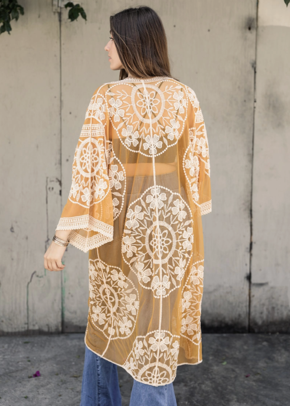 THIS IS IT - Lace Kimono (Rust)