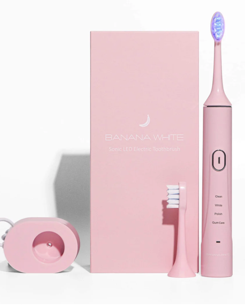 BANANA WHITE - PINK Sonic LED Electric Toothbrush