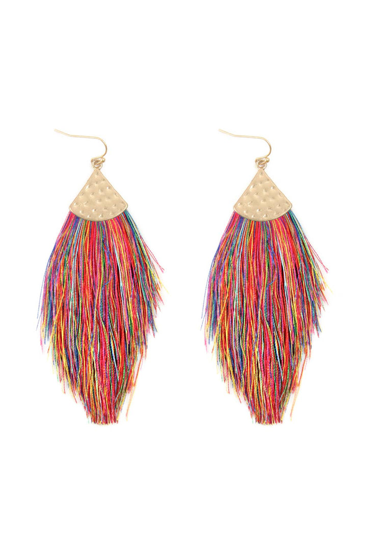 Thread Tassel Drop Earrings