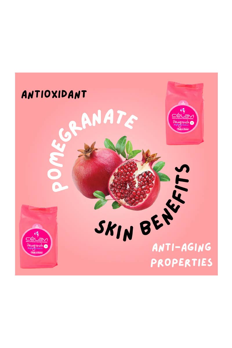 Makeup Remover Wipes - Pomegranate