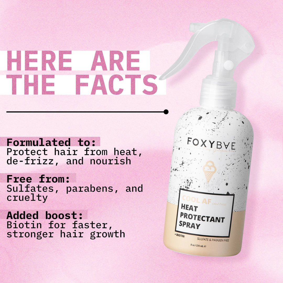 FOXYBAE Cool AF Heat Protectant + Biotin Spray