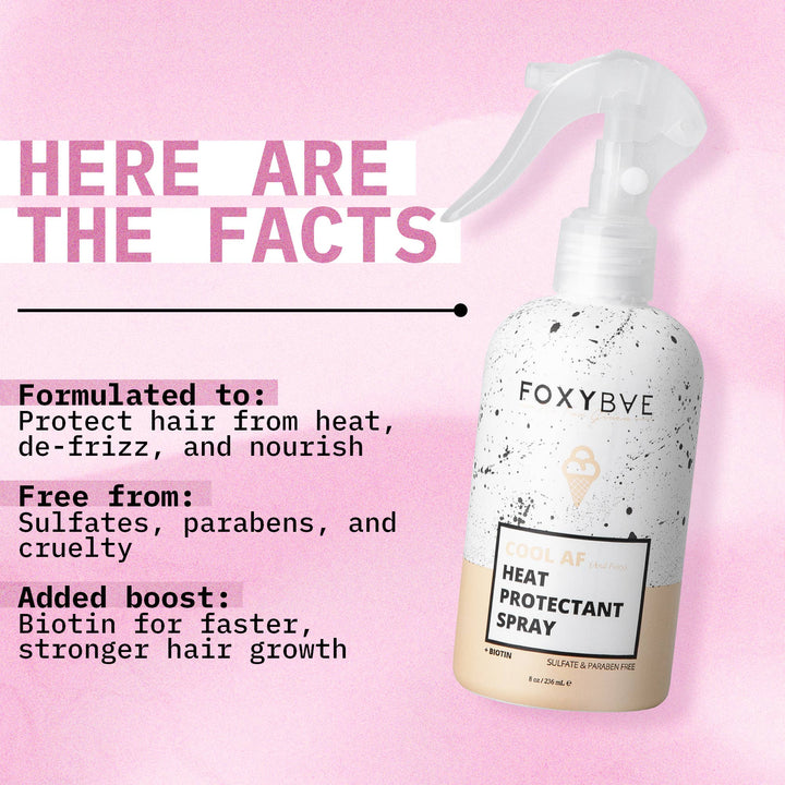 FOXYBAE Cool AF Heat Protectant + Biotin Spray
