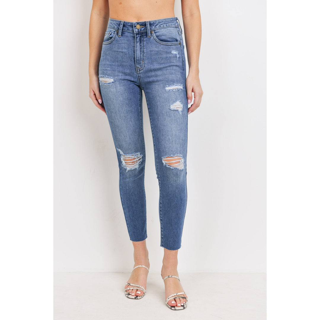 Bottoms JBD - MOIRA Distressed Scissor Cut Skinny Jeans