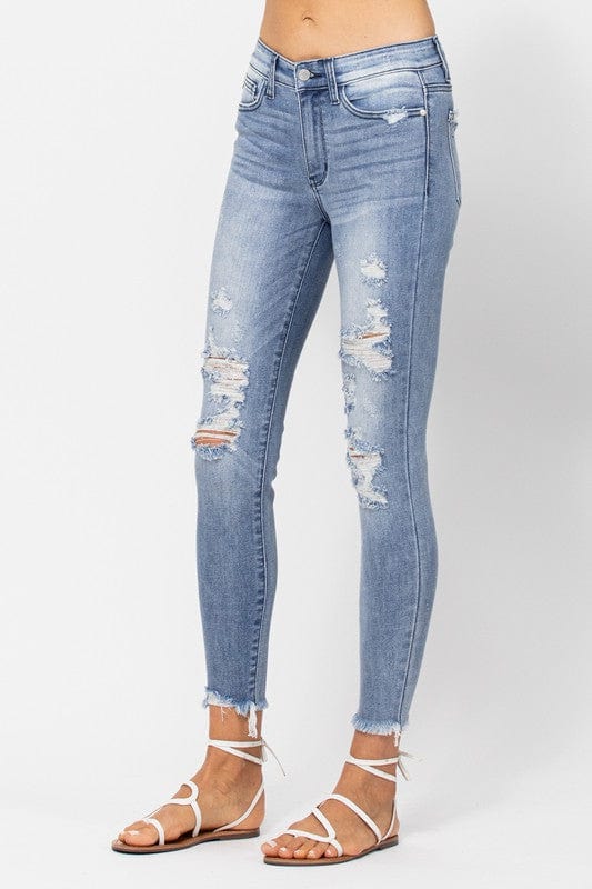 Bottoms Judy Blue - CLARA Mid Rise Skinny Jeans