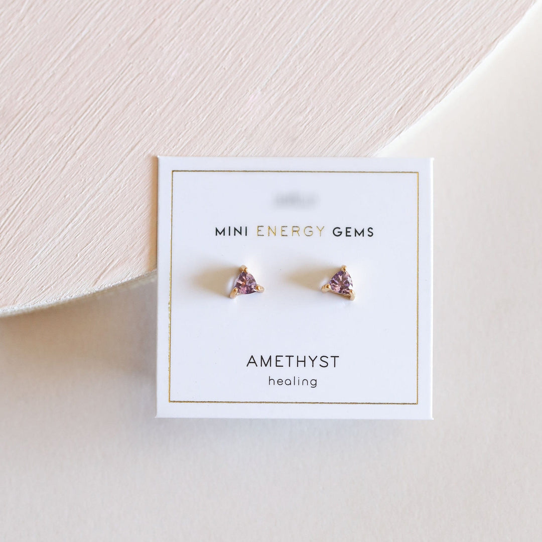 Earrings Amethyst Mini Energy Gems