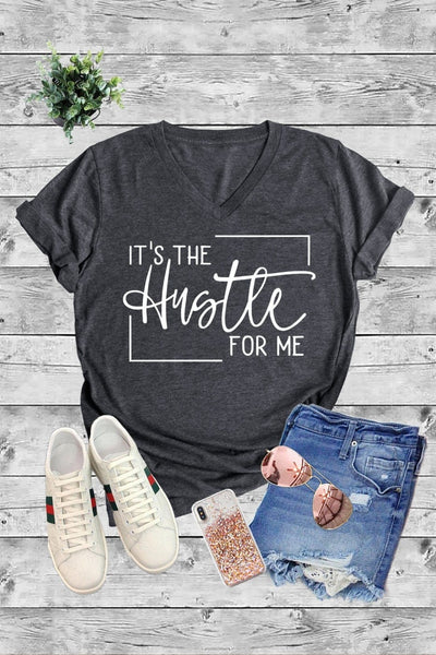 Graphic Tee “It's the Hustle” Graphic Tee (Charcoal)