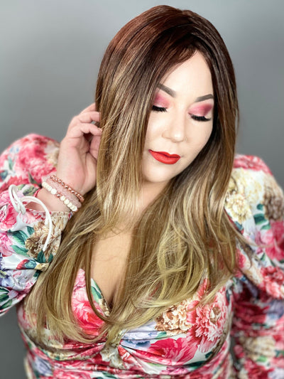 LUXURY WIG QUEEN OF HEARTS (LUXE) - Ombre Almond Blonde