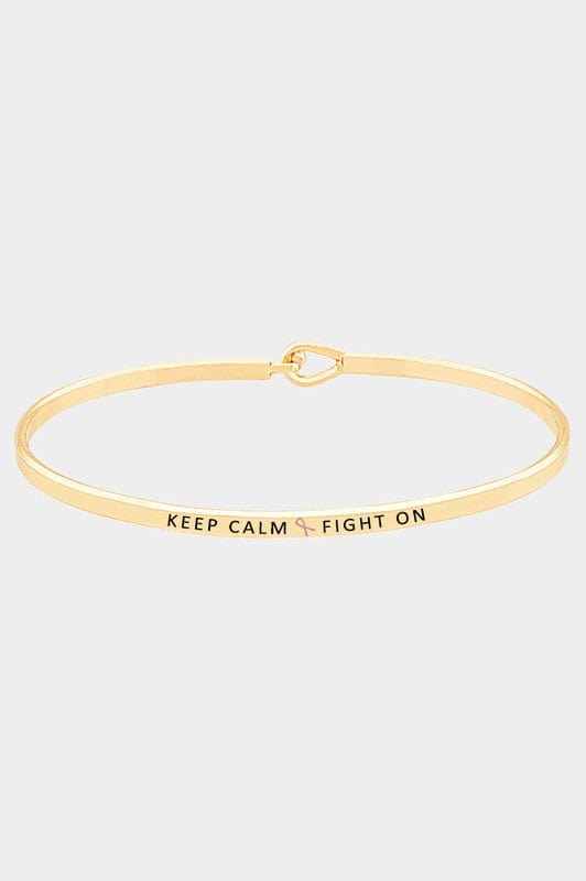 Necklace "KEEP CALM, FIGHT ON" Hook Bracelet