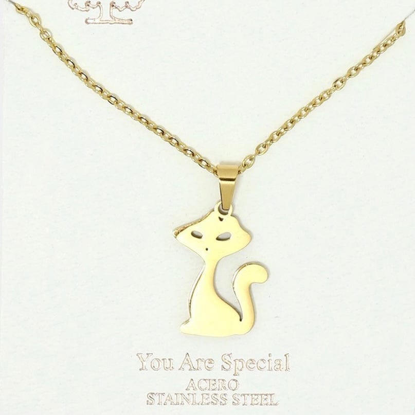 Necklace SO PURRFECT - Stainless Steel Cat Necklace