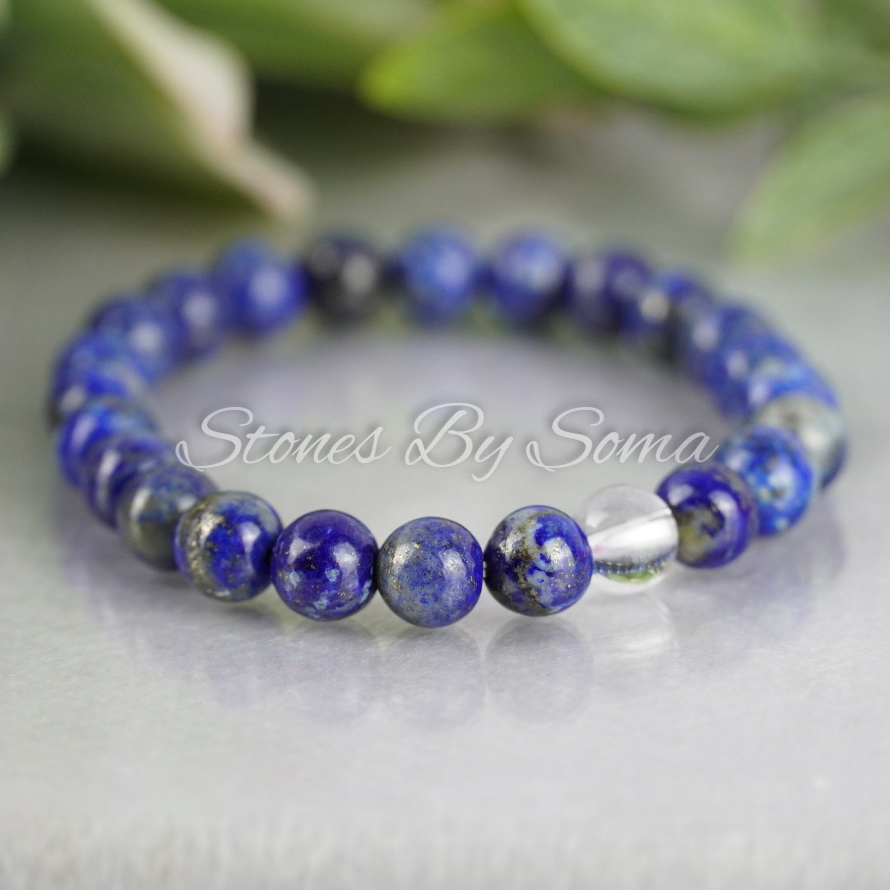 Lapis Lazuli Bracelet - Natural Lapis Lazuli 8mm Beads Bracelet For Man &  Women.